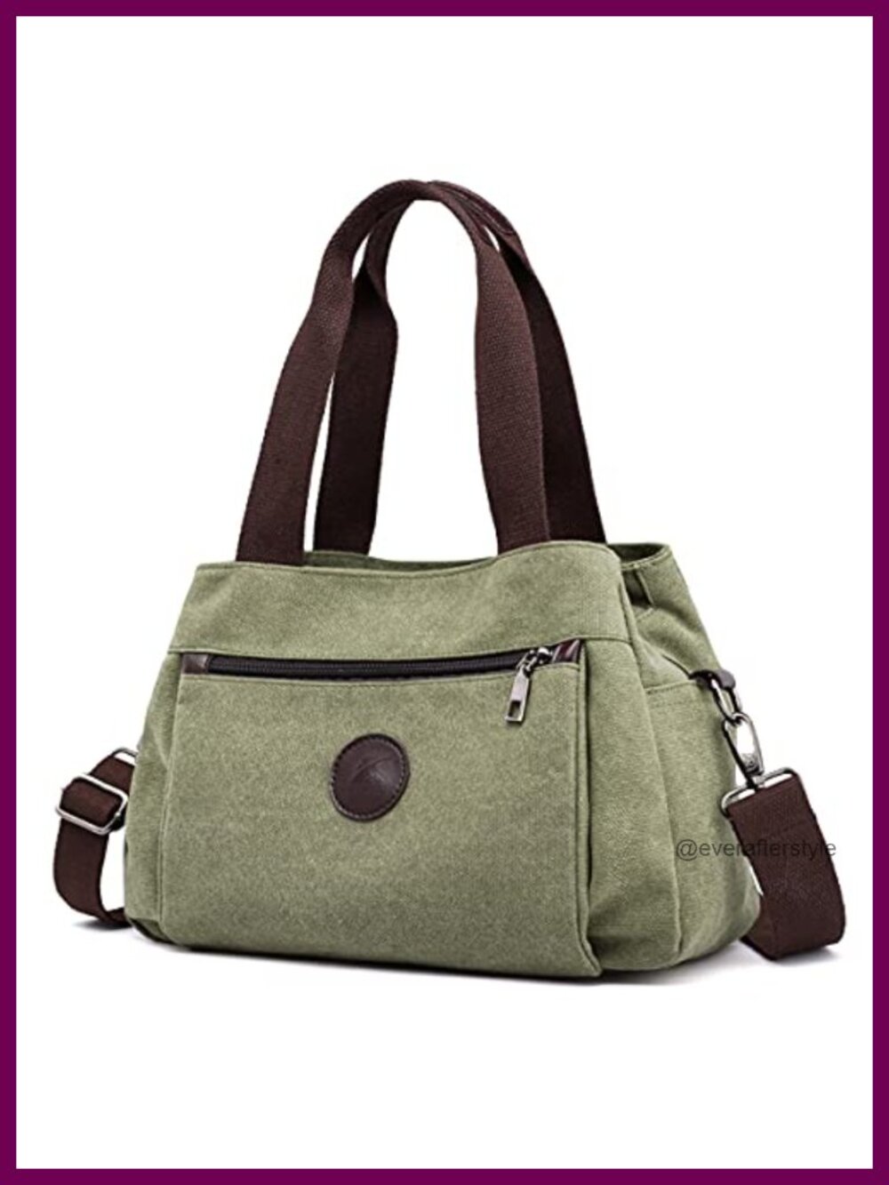 Hobo Canvas Crossbody Bag Women's 3-Compartment Purse Shoulder